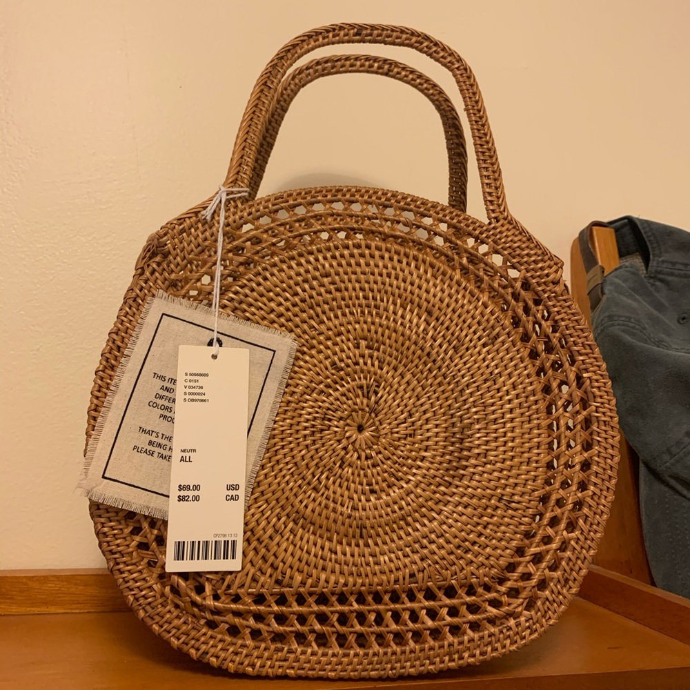 UO Risa Straw Circle Handbag